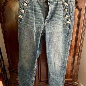 WHBM denim sailor pants.  Size 10